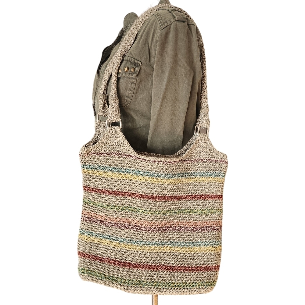 The Sak Crochet Multi Color Striped Shoulder Bag - Picture 1 of 10